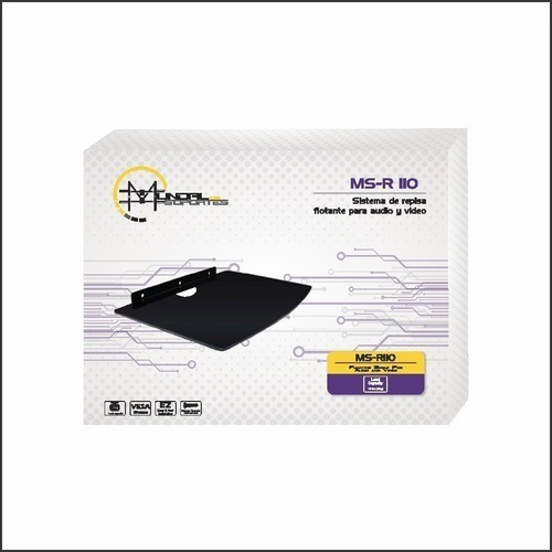 Imagen 2 de 2 de Repisa Flotante Soporte Vidrio Templado Ms R110