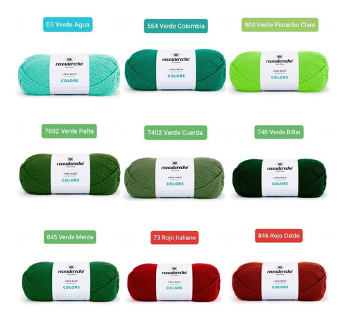 Pack 10 Lanas De 100 Gr C/u Para Tejer Colores A Elección