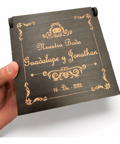 Caja Personalizada Para Velas De Boda Matrimonio Elegante