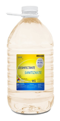 Sanitizante Liquido Para Nano Difusor O Humidificador 4 Lts