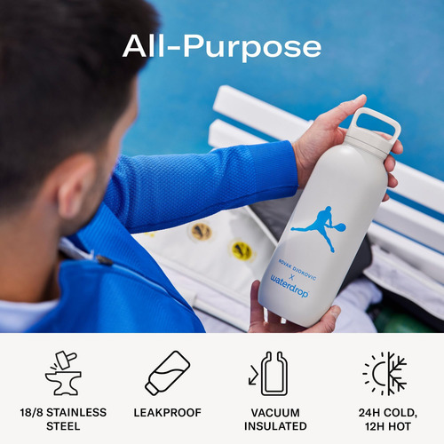 Waterdrop Microdrink X Novak Djokovic Botella De Acero 47 Oz