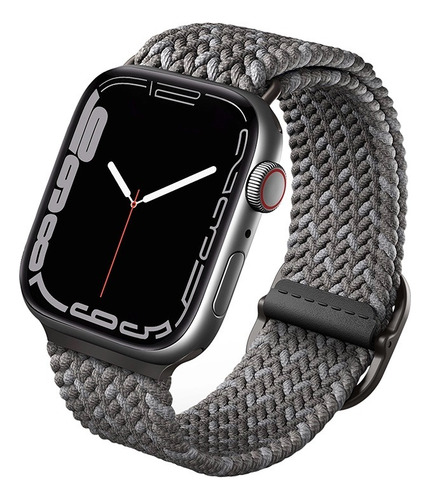 Correa Trenzada Para Apple Watch 46/45/44/42mm Aspen De Uniq Ancho De La Correa 2.2 Cm Color Gris Guijarro