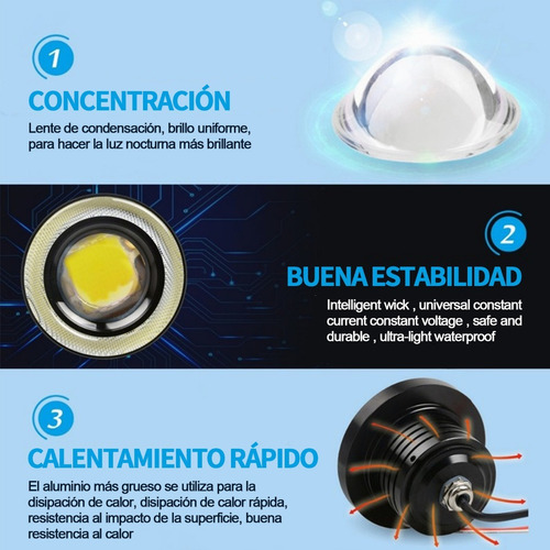 Un Par De Faros Antiniebla Led 3,5in Ojos De Ángel