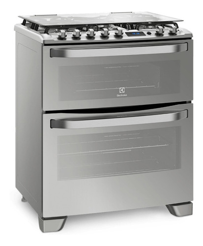 Cocina Electrolux76dxr Inox Doble Horno Gas-gas 76cm Acero Inoxidable