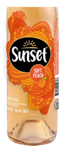 Paquete De 3 Licor Sunset Soft Peach Durazno 750 Ml