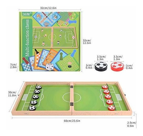 Juego De Disco De Honda Rápida, Juego De Hockey De Madera 3