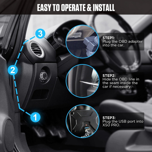 X50 Pro Autool Medidor Multifunción Obd2 Hud Automotriz