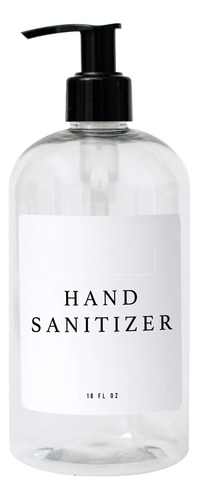 Dispensador Etiqueta Vintage Hand Sanitizer Plástico 500ml