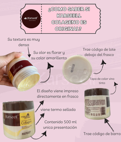 Karseell Mascarilla Capilar Con Colágeno 500 Ml Original