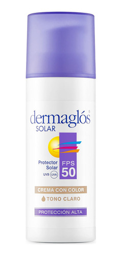 Dermaglos Protector Solar Con Color Fps 50 Tono Claro 50 Gr