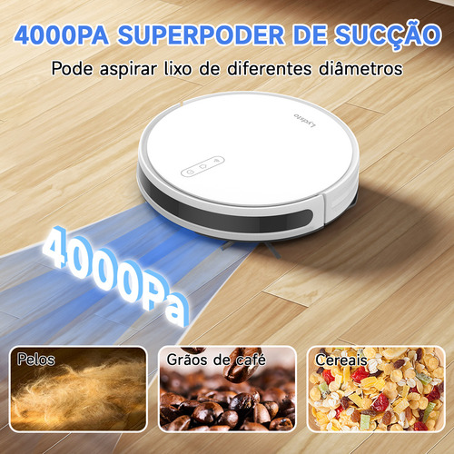 Robô Aspirador De Pó Lydsto G1 Limpeza Automática 4000pa Compatível Com Mi Home Bivolt