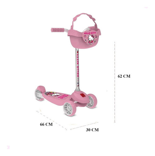 Patinete Skatenet Hello Kitty Bandeirante