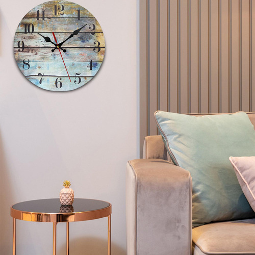 L Relojes De Pared De Madera, Reloj Multicolor