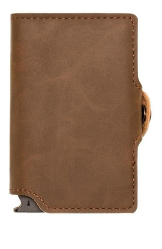 Imagen 2 de 5 de Billetera Walla Wallets Doble - Vintage Pardo