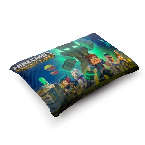 Imagen 4 de 5 de Funda De Almohada Minecraft 70x45cm Vudú Love