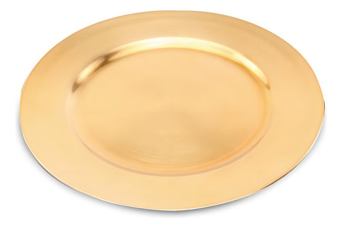 Set de 2 unidades Sousplat Smooth Gold Plastic 33 cm