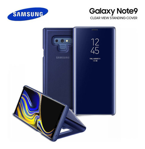Case Flip Cover Clear View Para Galaxy Note 9 Original Negro