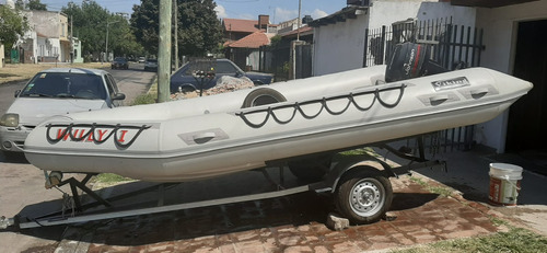 Semirigido Sin Uso Con Motor Jhonson 35 Mide 4.60 Metros .
