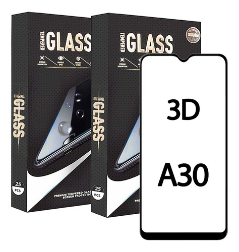 50 Película Vidro 3d Protetora Compatível A30 A305gt/ds