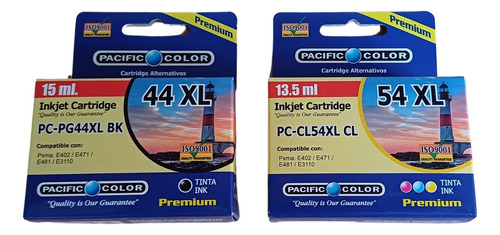 Pack Tintas Canon 44 - 54 Alto Rendimiento Xl Pacific Color 