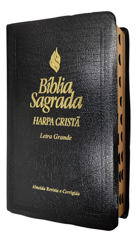 Bíblia Com Harpa Cristã Letras Grandes Com Índice Covertex P