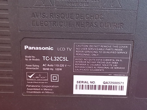 Imagen 2 de 4 de Tv Panasonic Viera 32 Tc-l32c5l, Fuente, Pantalla Leds