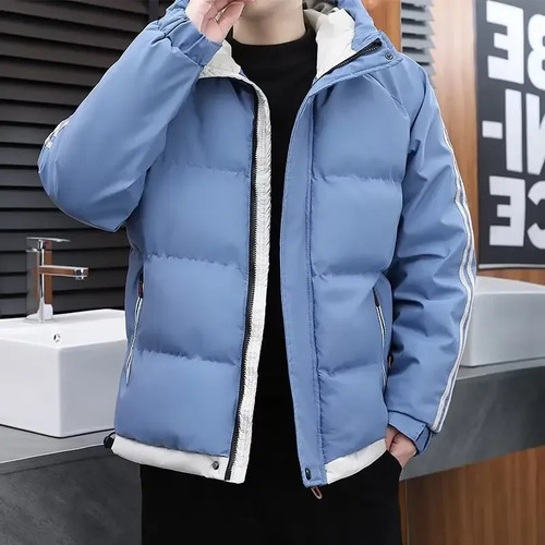 Chaqueta Casual De Invierno Con Capucha Acolchada De Algodón