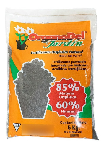 Fertilizante Orgánico Natural Organodel De 5 Kg