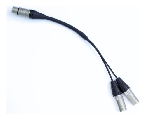 Cabo Xlr Splitter Y 30 Cm Divisor 1 Fêmea Para 2 Canon Macho