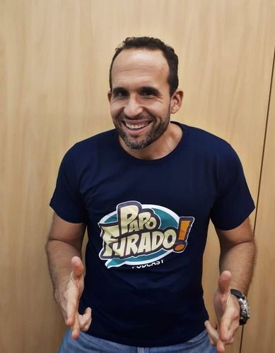 Camisa Papo Furado Podcast Masculina (azul Marinho)