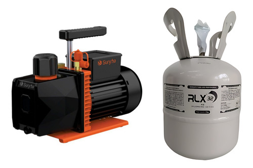 Kit Bomba Vácuo 7 Cfm Duplo Estágio Bivolt + Gás R32 3kgs