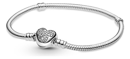  Pulsera Pandora Disney Corazón De Mickey De Plata 17  De Largo