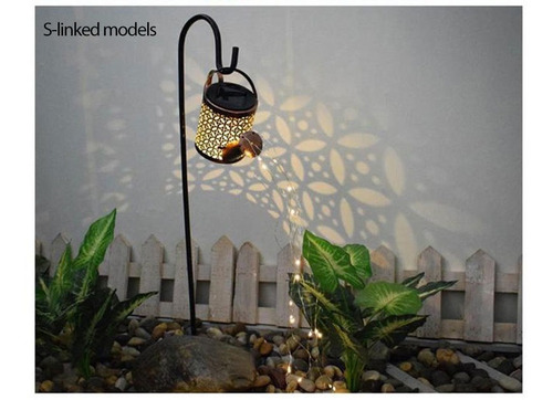 Lámpara De Jardín De Regadera Solar Al Aire Libre Ornament A