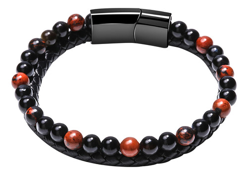 Pulsera Eficaz Para Ojos Con Piedras Volcánicas Naturales, P