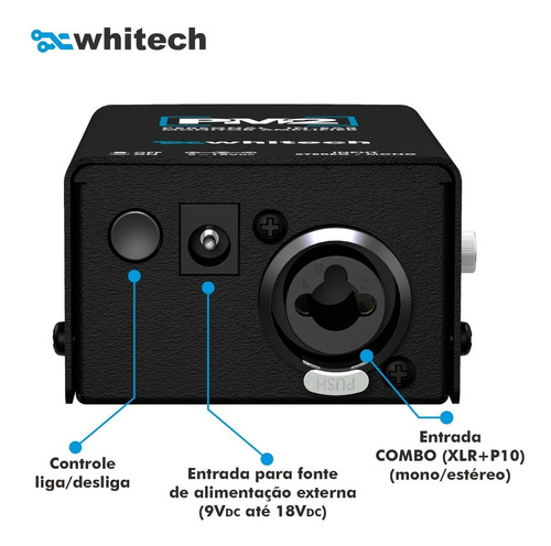 Amplificador De Fone Pm2 ( Xlr + P10 ) - Whitech