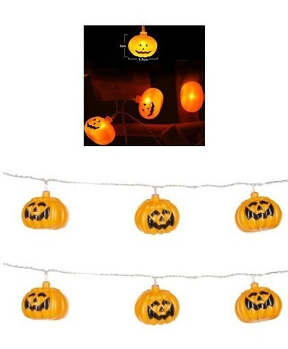 Serie Calabaza Luz Led Decoracion Muertos Lampara Halloween