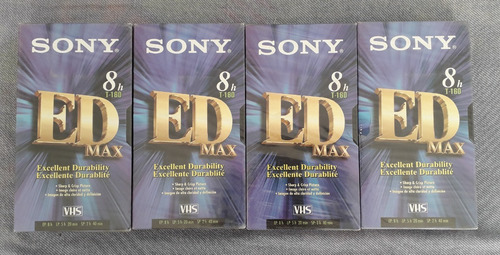 Lote 4 Video Cassettes Virgen Sony Para Vhs New Sealed (Usado)