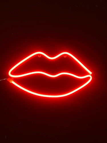 Luminária Beijo De Parede Neon Led Decoração Luz 110v-220v