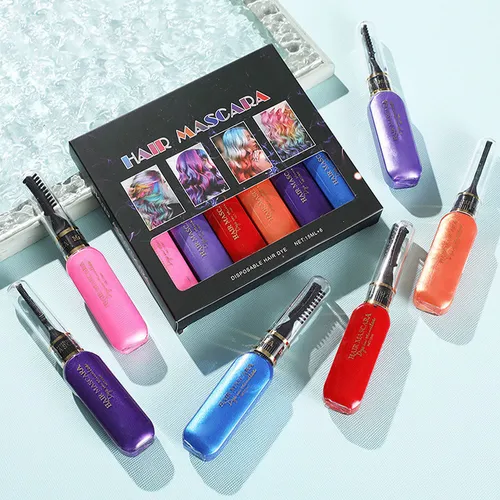 Tinte De Cabello Para Niñas, 6 Colores, Máscara Temporal