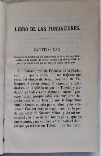 Obras De Santa Teresa De Jesus Tomo 5 - Barcelona 1872 (Usado)
