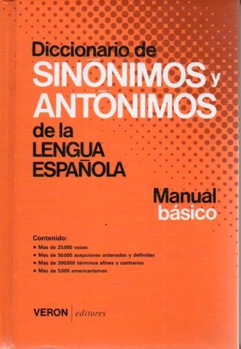 Diccionario De Sinonimos Y Antonimos Veron 