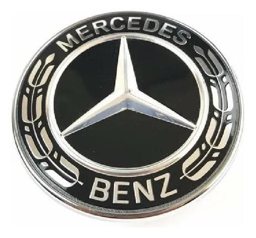 Emblema Adesivo Volante 52mm Mercedes Benz Estrela Preto