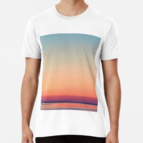 Remera Atardecer De Verano Junto Al Lago Algodon Premium 