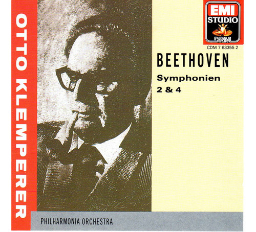 Cd Symphonien 2 & 4 (ludwig Van Beethoven) Estándar