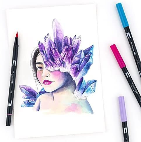 Tombow 56188 Marcadores De Arte Com Pincel Duplo, Galaxy, P