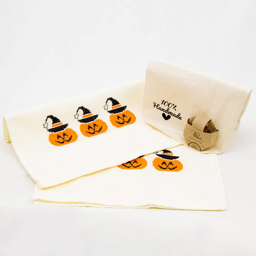 Toallas De Calabazas De Halloween Hechas A Mano, 11 X 17 Pul