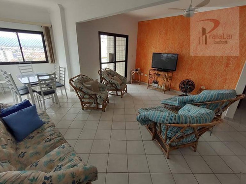 Apartamento Com 3 Dormitórios 1 Suíte, Terraço Com Churrasqueira, Prédio Frente Mar, Aceita Financiamento, À Venda, 110 M² - Aviação - Praia Grande/sp - Ap2521