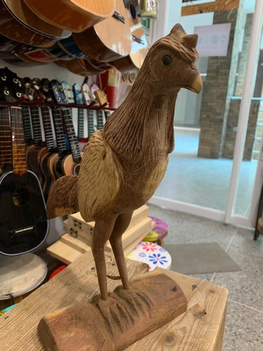 Imagen 3 de 5 de Gallo De Madera Decorativo