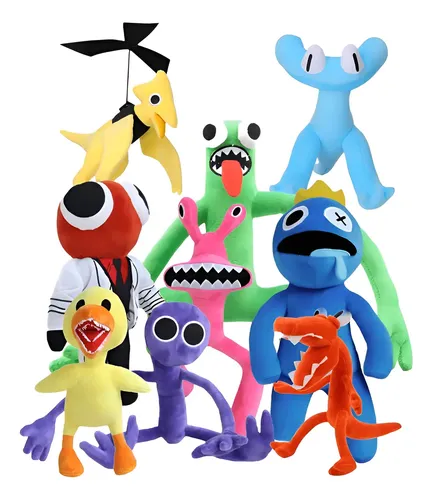 Presente De 9 Peças Rainbow Friends Para Fãs, Boneca Fofa De