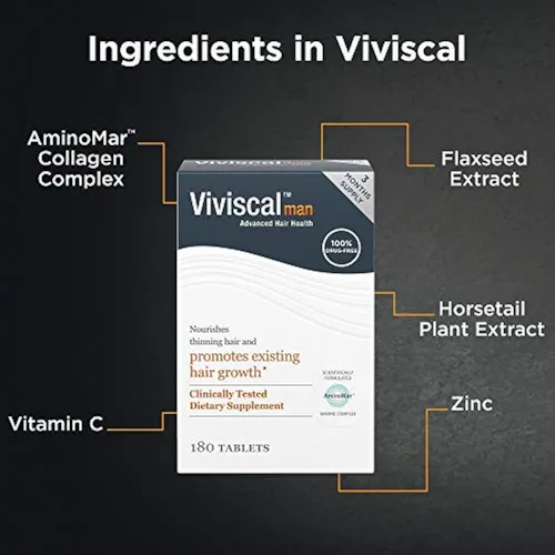 Viviscal Para Hombres - Crecimiento Cabello 180 Tabletas